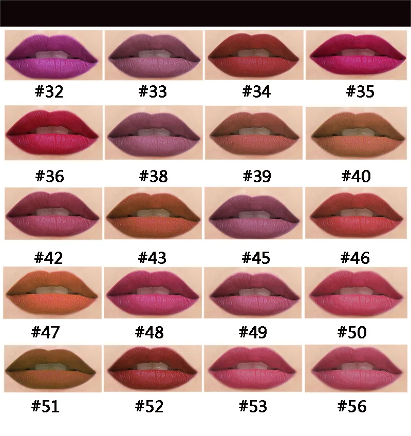 MISS ROSE  Matte Lipstick  Purple Long Lasting  Waterproof/Water-Resistant  Nutritious Easy To Wear Makeup Goods Cosmetic Gift