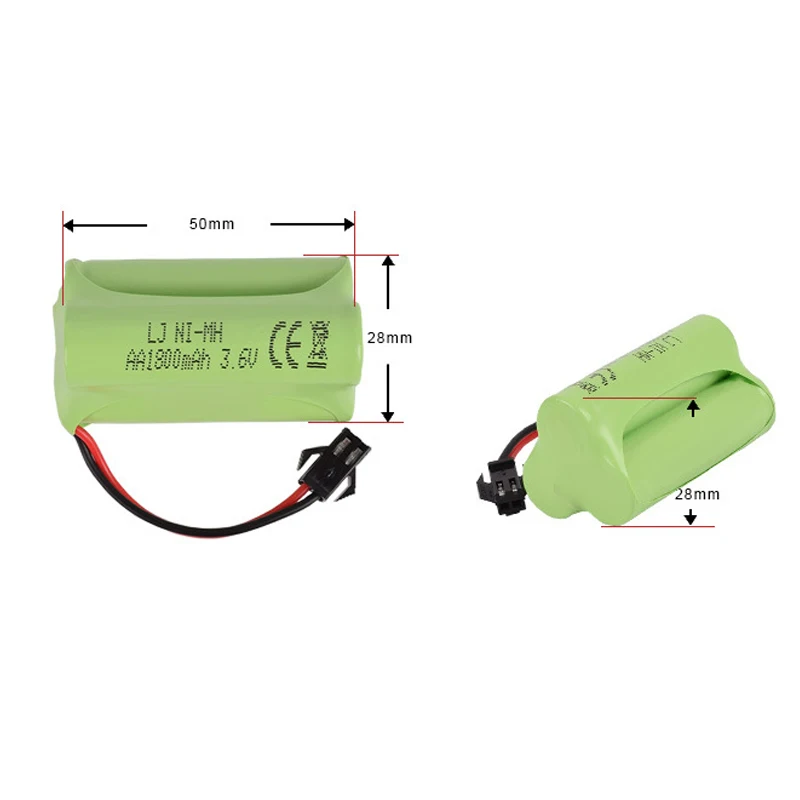 3.6 V 1800 MAh Pin NiMh Cho RC Đồ Chơi Xe Ô Tô Súng Xe Tăng Người Máy Ni-MH AA 700 MAh Sạc 3.6 V pin Con 1 RC Thuyền