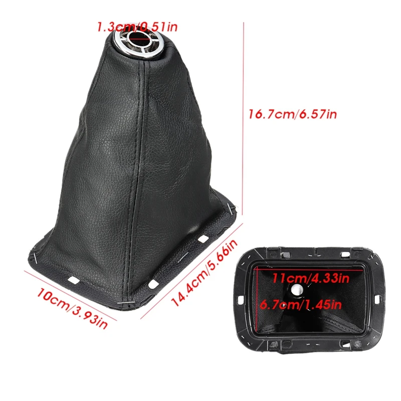 Car PU Leather Shifting Gear Cover Shift Gear Gaitor for Toyota Avensis T25 MK2 II 2003-2009