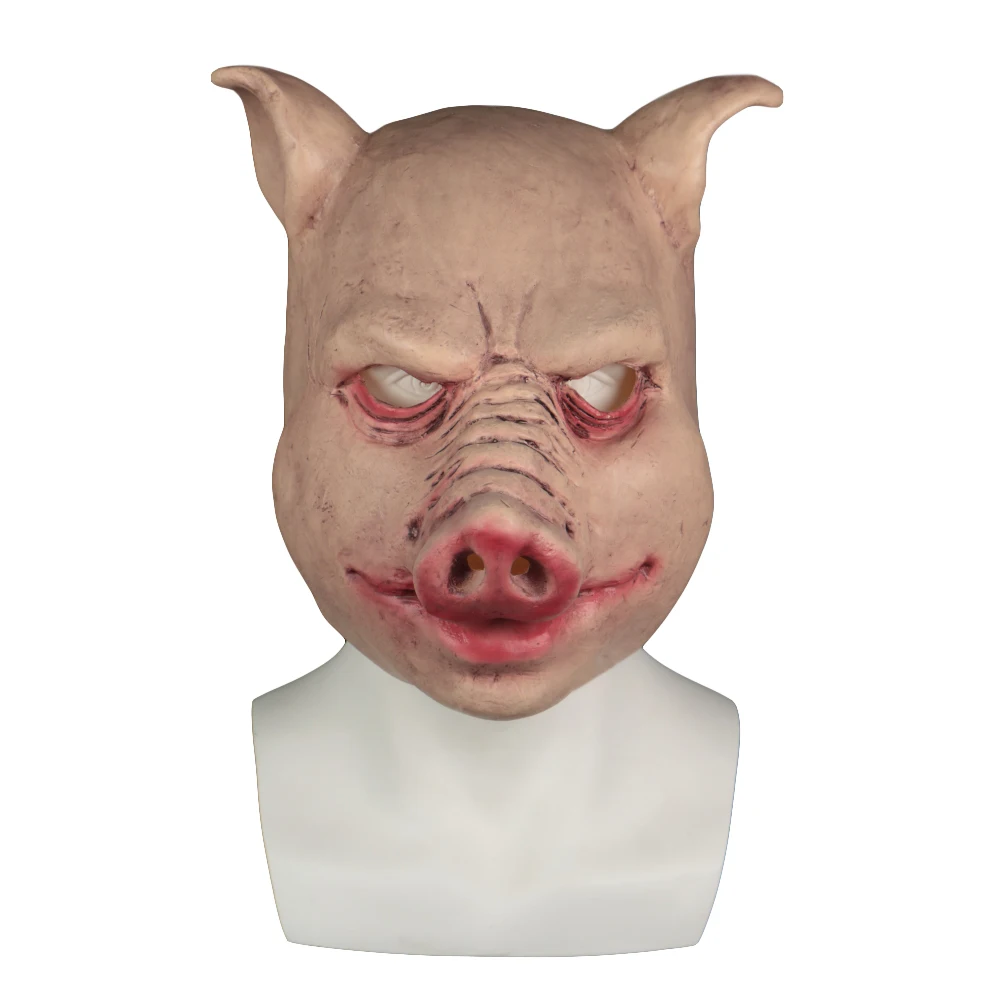 

Durable Pig Mask Funny Terror Masquerade Pig Masks Latex Halloween Party Accessory Props