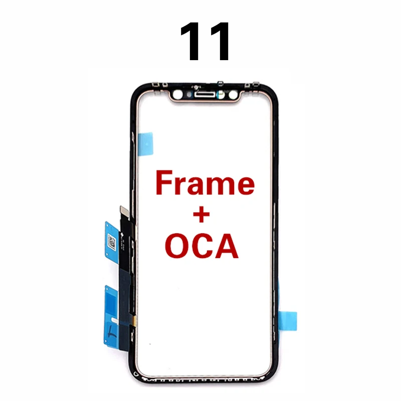 Imagem -06 - Vidro Sensor de Toque Original com Moldura e Cola Oca para Iphone x xs xr 11 12 Pro Max sem ic Pcs