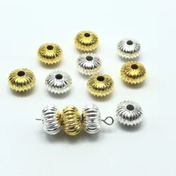 30pcs 8MM watermelon flat beads two-color large hole jewelry making DIY handmade accessories materials