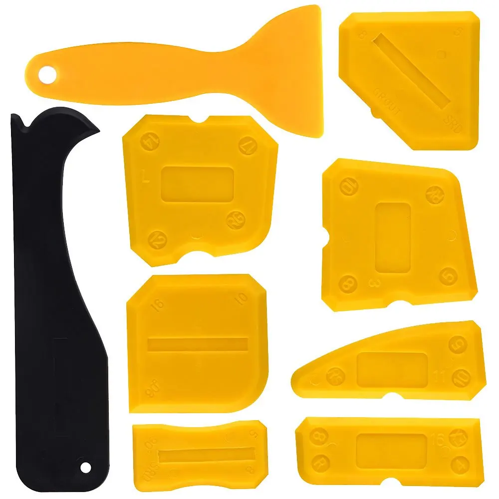 Selante de silicone raspador 9 pces por kit fácil de usar calafetagem companheiro selante finalizador selante conjunto de ferramentas de acabamento