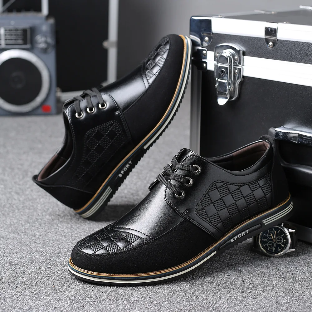 

2025 Popular Men Shoes Leisure High Sneakers Platforms Casual Shoes Male Large Sizes Black Sneakers In the sprin Flats Chaussure