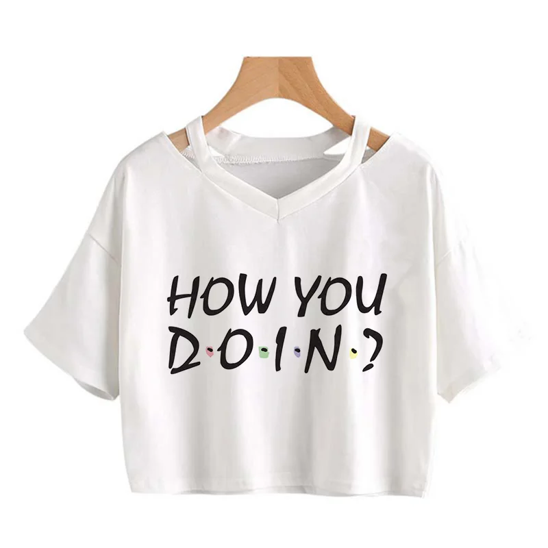 Fashion Friends Tv Show Funny Cartoon T Shirt Women Graphic Best Friends Harajuku T-shirt Korean Style Tshirt Vintage Top Female