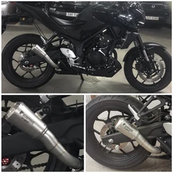 R3 r25 mt03  motorcycle exhaust muffler slip on exhaust for R3 YZF-R25 MT-03 mt03 2015 2016 2017 2018 with laser