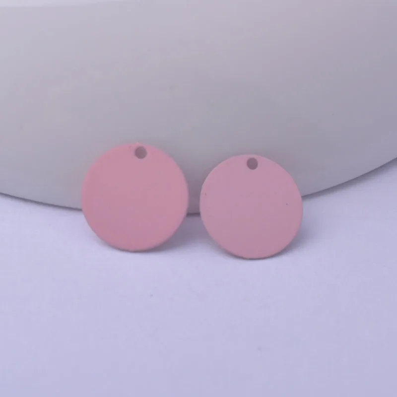 100 Stück AC10604 12mm runde Messinganhänger, glatte, mehrfarbige Accessoires, Anhänger für Ohrringe, Schmuckherstellung – Detail 9