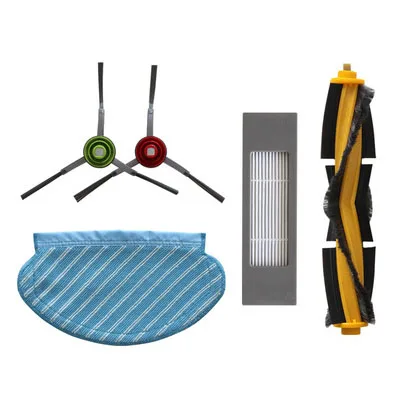 New Main Brush Hepa Filter Side Brush, Mop Cloth Set para Ecovacs Deboot OZMO N7 920 950 T5 T9 Yeedi 2 Híbrido, Peças sobressalentes