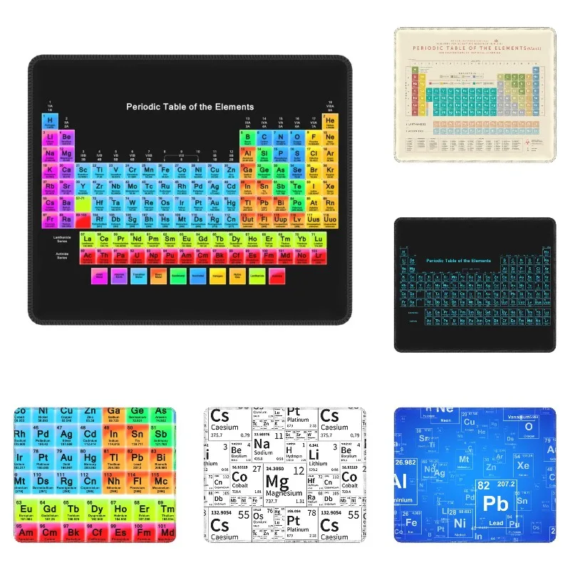 Periodic Table Of Elements Mouse Pad Square Gamer Mousepad Anti-Slip Rubber Science Chemistry Chemical Office Computer Desk Mat