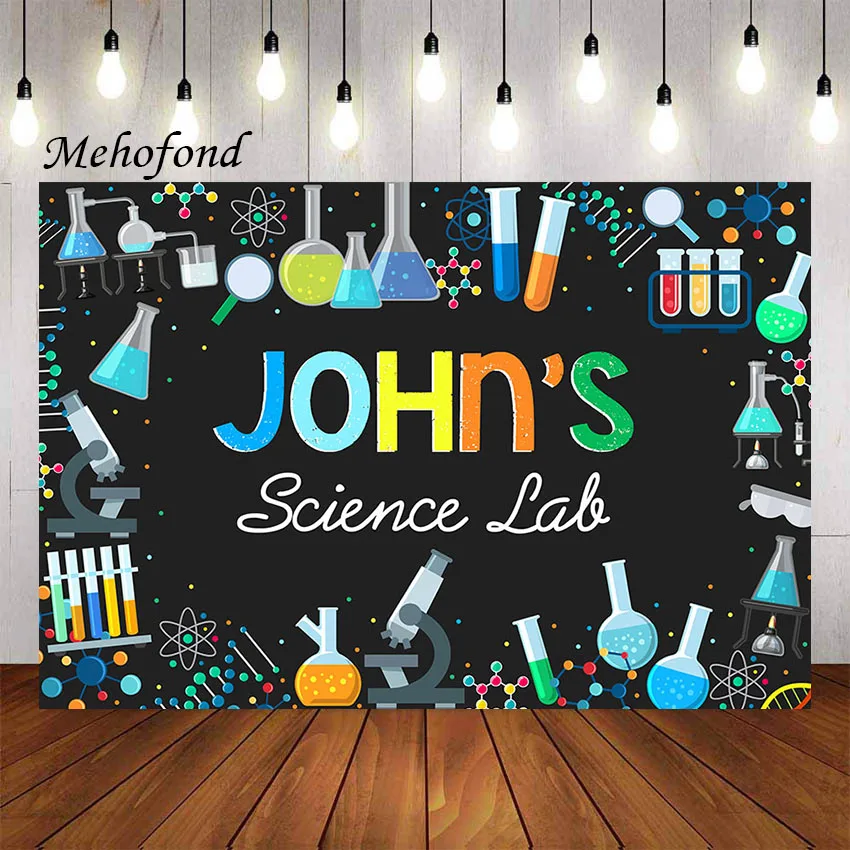 Mehofond Photography Background Science Chemical Experiments School Fun Scientist Subject Birthday Party Backdrop Photo Studio