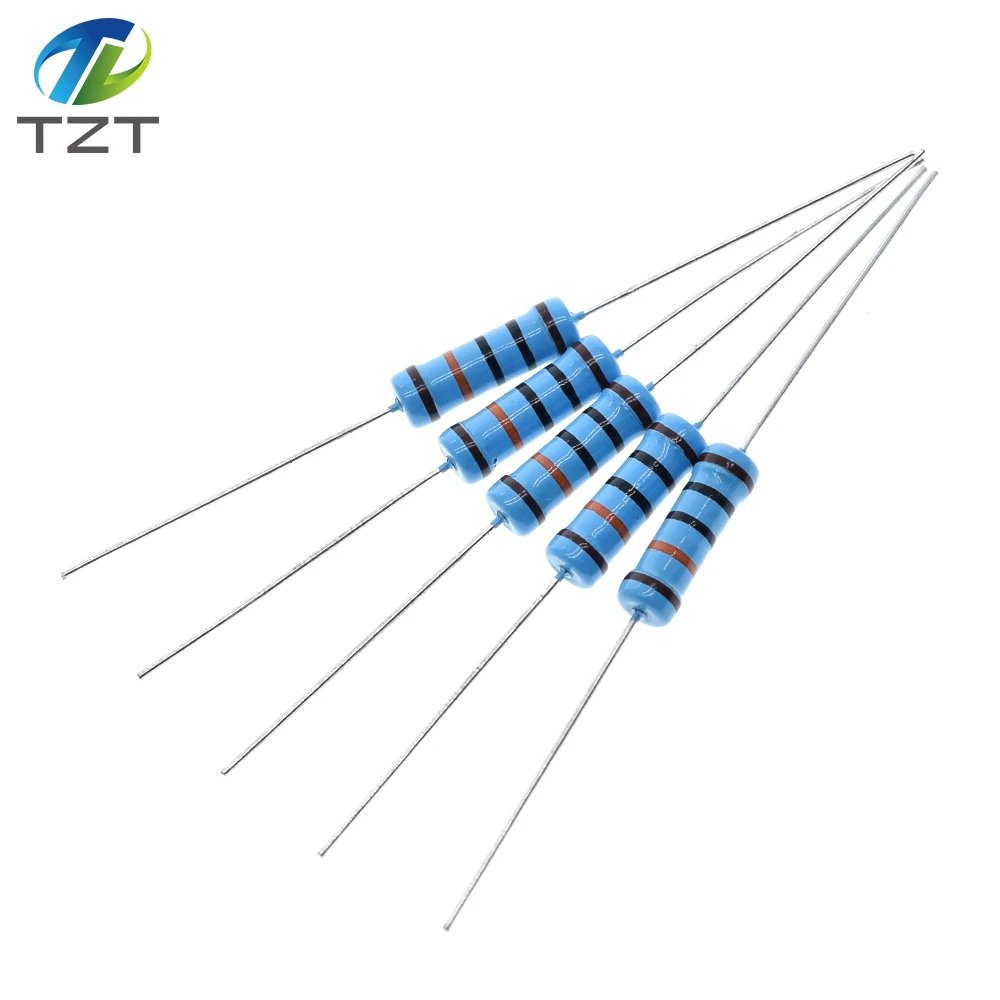 Resistencia de película metálica 20 piezas, 2W, 1% 1R ~ 1M, 2.2R, 4.7R, 10R, 22R, 47R, 100R, 220R, 470R, 1K, 10K, 100K, 2,2, 4,7, 100, 10, 22, 47,