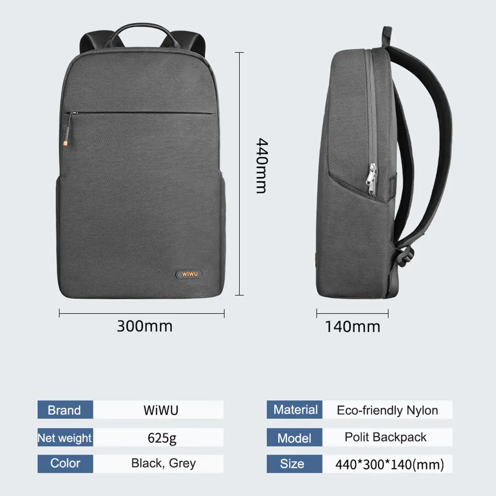 Wiwu-大容量のラップトップバックパック,防水,ナイロン,学校用,軽量,Macbook Pro 16.2用,新品