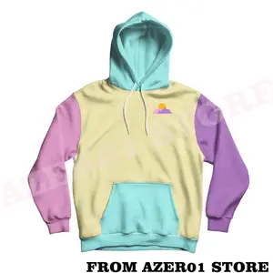 Colorblock hoodie pastel on sale