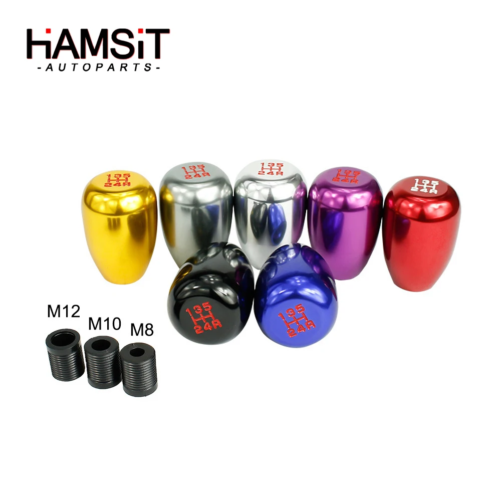 

Hamsit auto modified 5-speed aluminum alloy universal manual gear shift head knob wave stick head shift lever head handler lever