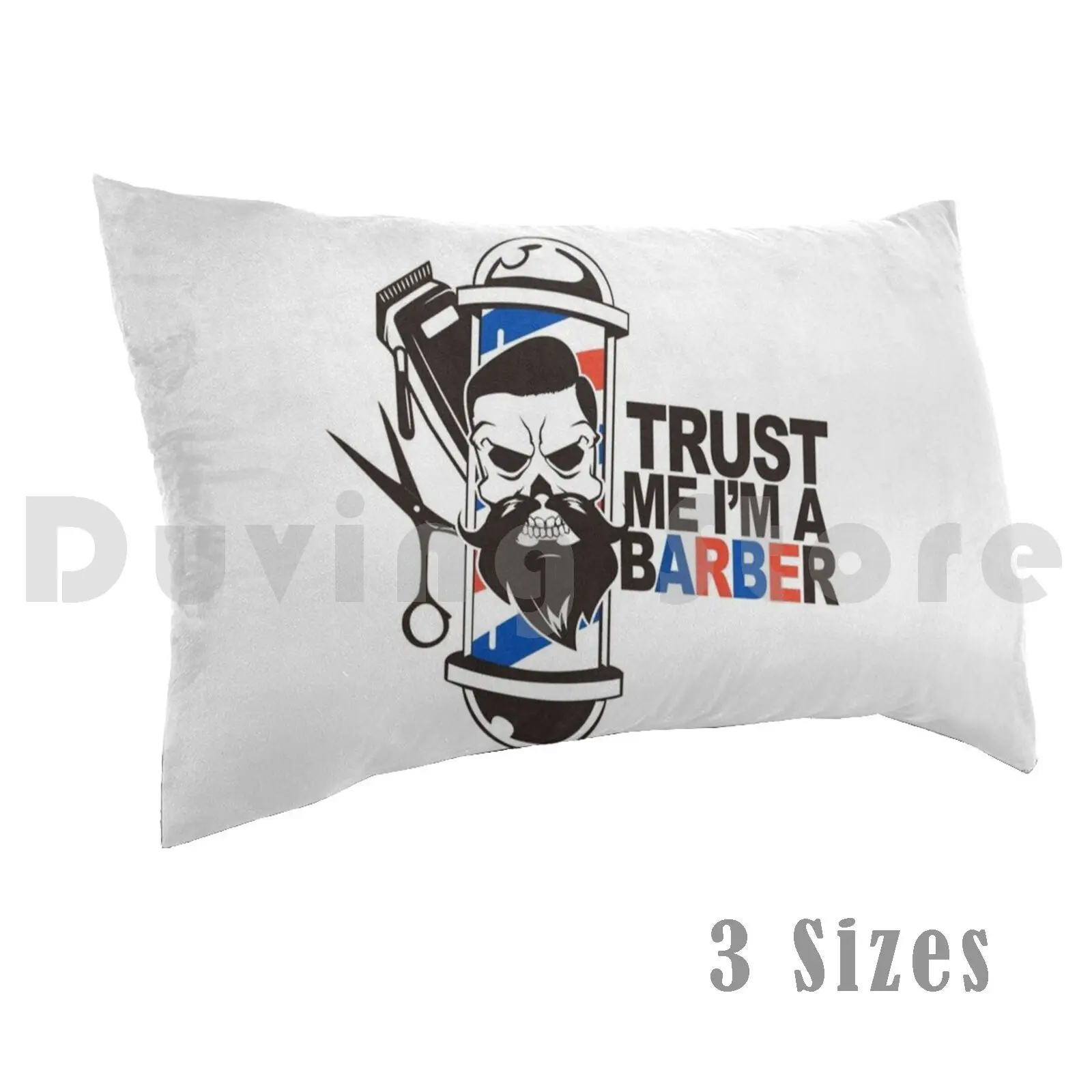 

Trust Me I Am A Barber pillow Case DIY 50 * 70 Beard Bearded Gentleman Mustache Hipster Barber Barbershop