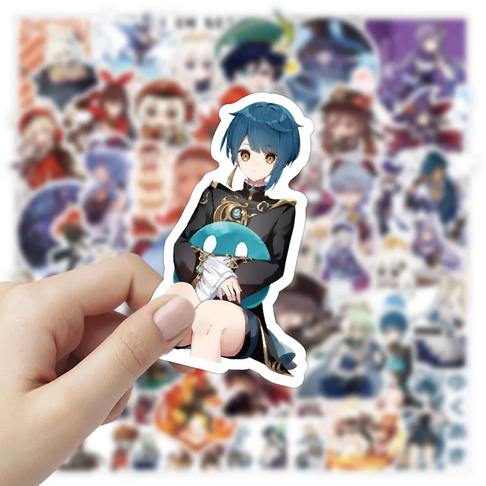 10/30/50PCS Anime Game Genshin Impact Stickers Graffiti Laptop Luggage Skateboard Guitar Morax Eula Klee Sticker Toys Wholesale