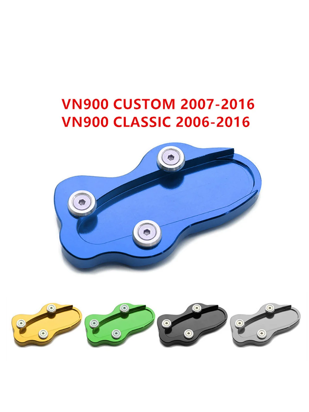 Pour Kawasaki VN900 VN 900 Classic Custom 2007-2015 moto CNC béquille pied Support latéral Extension agrandir plaque de Support