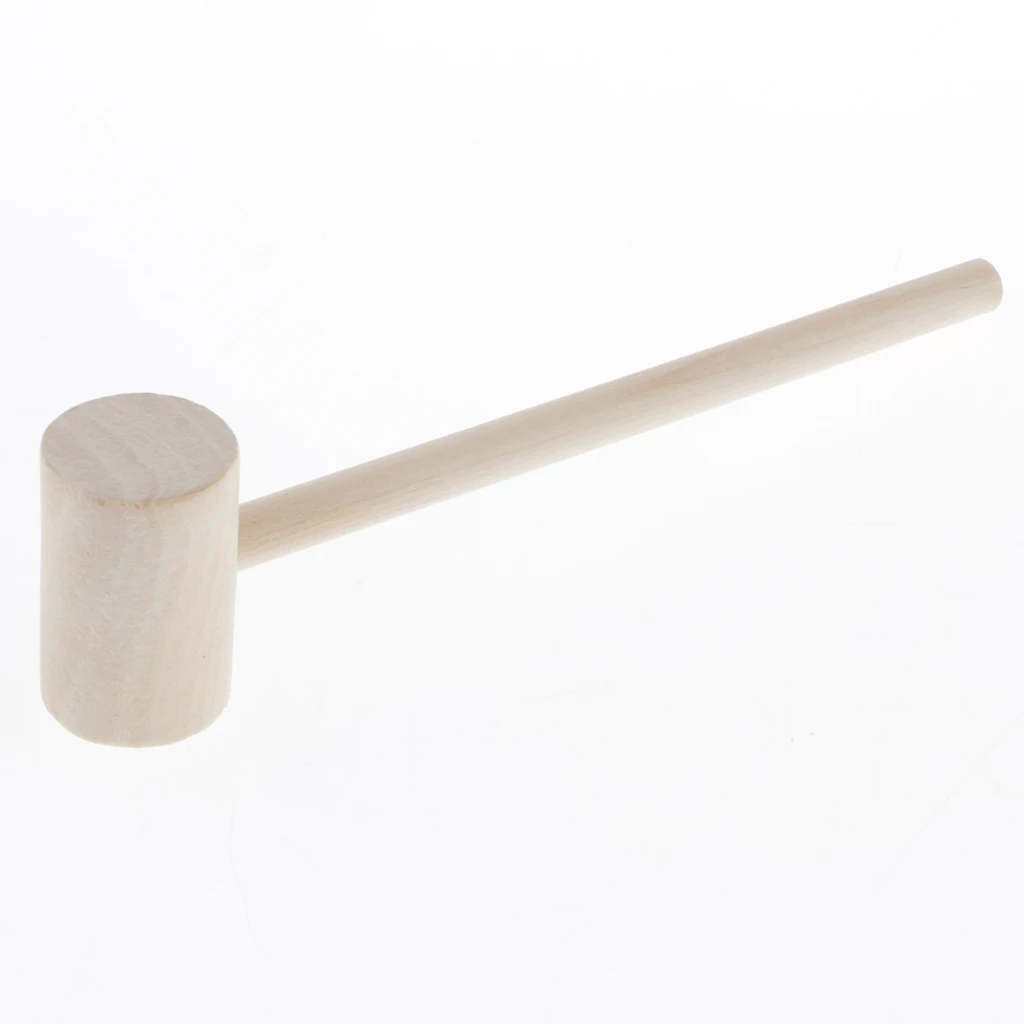 10pcs Leather Wooden Hammer Toy Crab Lobster Mallet Beating Gavel for Kid