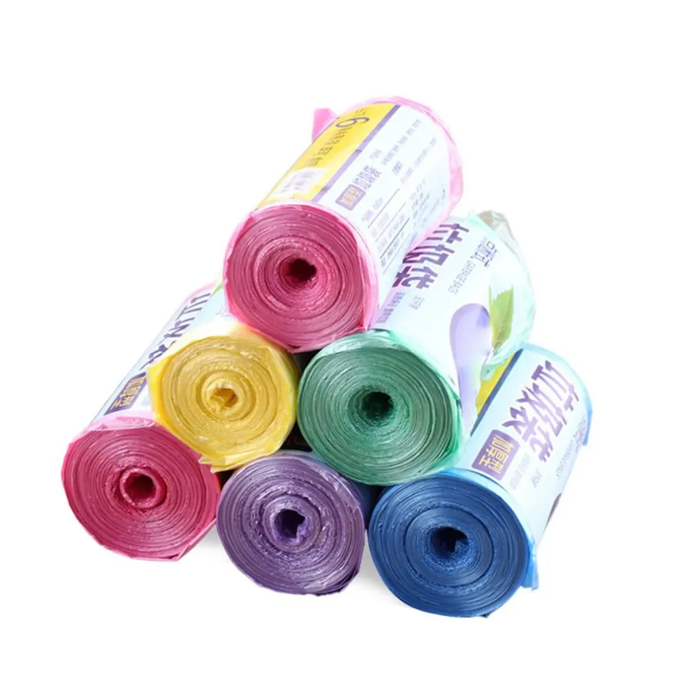 1/3/5 Rolls 50x45cm Trash Bags Household Thickened Garbage Bags Rubbin Junk Organizer Kitchen Disposable Waste Bag Random Colors