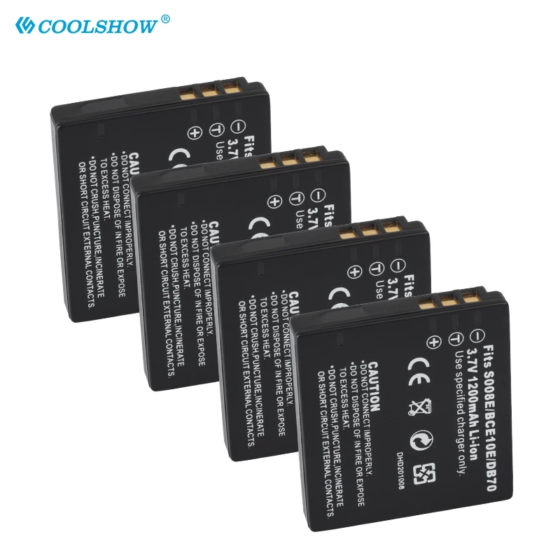 CGA-S008E 1200mAh Battery for Panasonic DMC-FS3 FS5 FS20 FX30 FX33 FX35 FX36 FX37 CGA S008E DMW-BCE10 DMW BCE10 DB70 Battery