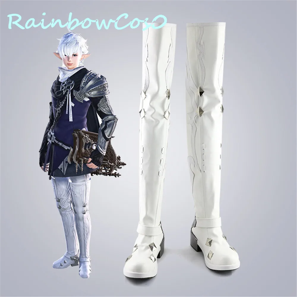 RainbowCos0 Cosplay Shoes Final Fantasy FF14 XIV Alphinaud Leveilleur Boots Game Anime Halloween