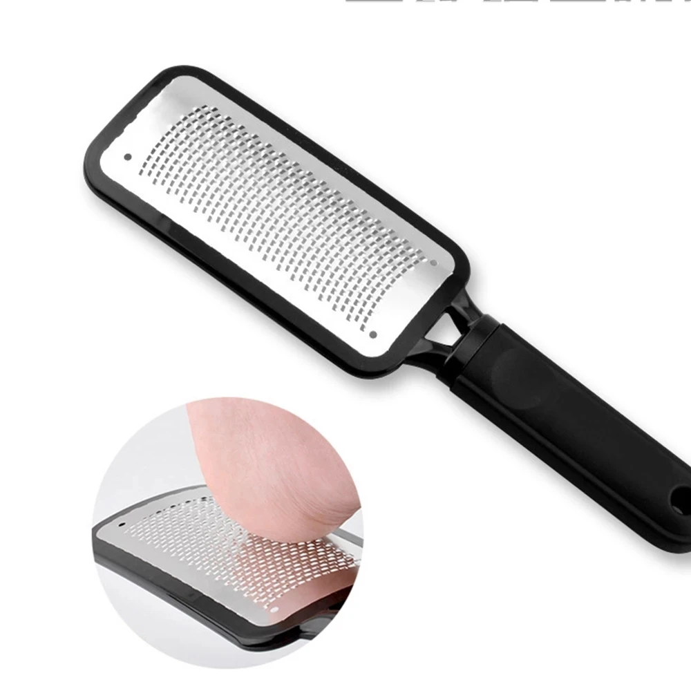 Lima de raspado inoxidable reutilizable para el cuidado de los pies, eliminador de callos duros, rallador exfoliante, cuidado de los pies, pedicura, herramientas de fácil limpieza, 1 unidad