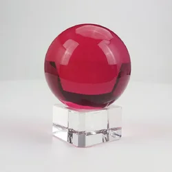 30mm-100mm 1pc Red Crystal Glass Balls Fengshui Figurine Decoration Wedding Gift Healing Balls