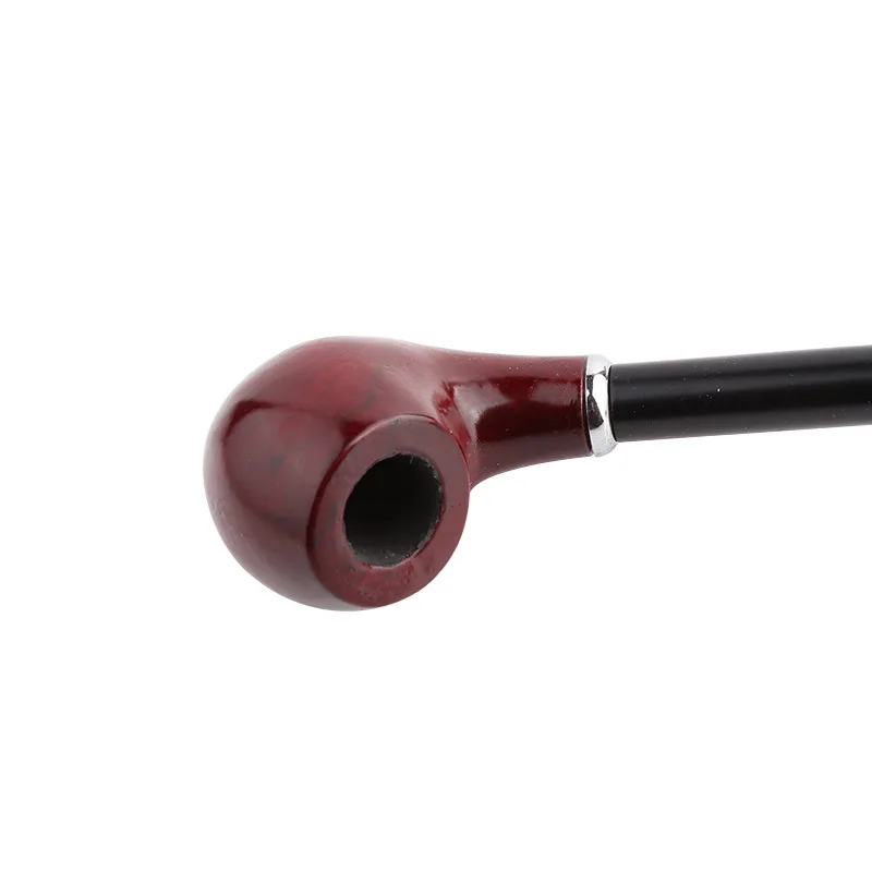 Top Quality Long Cigarette Holder Exquisite Long Red Brown Handle Wooden Tobacco Cigarette Smoke Pipe with box