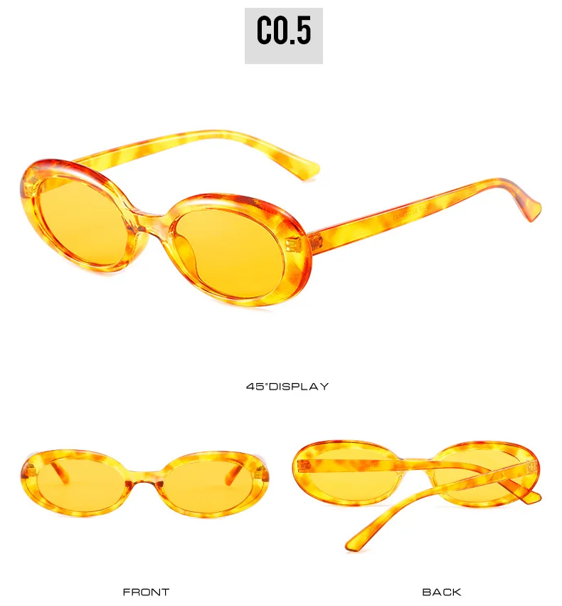 OEC CPO Vintage Oval Sonnenbrille Frauen Mode Kleine Runde Sonnenbrille Weibliche Punk Leopard Shades Brillen UV400 Oculos De Sol – Detail 10