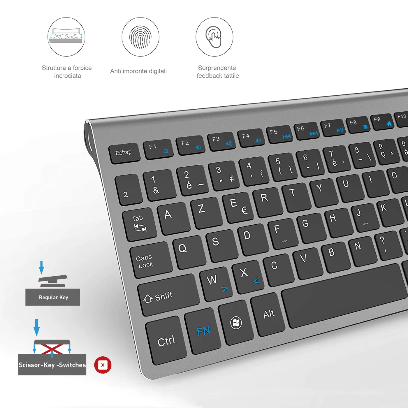 

High Quality Business Wireless Keyboard Ultra Slim 2.4G Silent Compact Scissor Key for Windows PC Laptop Multilingual Selection