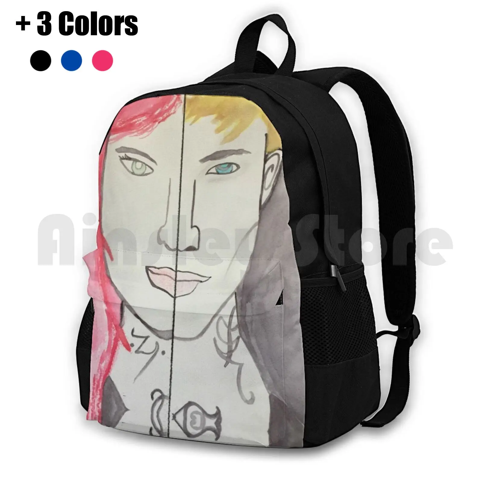 Art By A.r. Regan : Clary Fray And Morgenstern Outdoor Hiking Backpack Waterproof Camping Travel Dont Touch Me Unless Cute