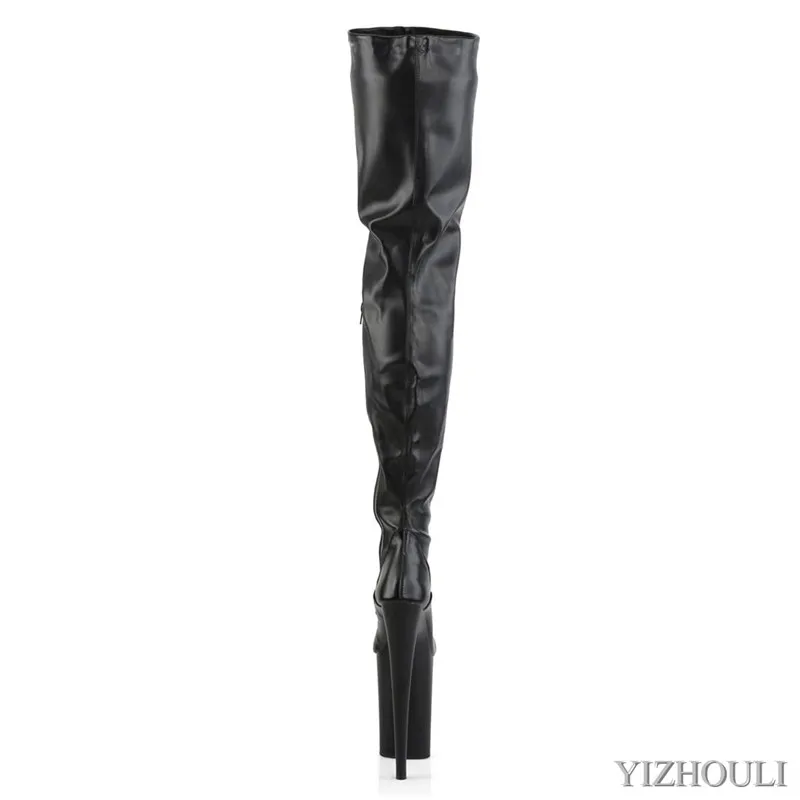 9 inches to thigh high heel boots, 23 cm model stage show, stiletto sexy club pole dancing boots