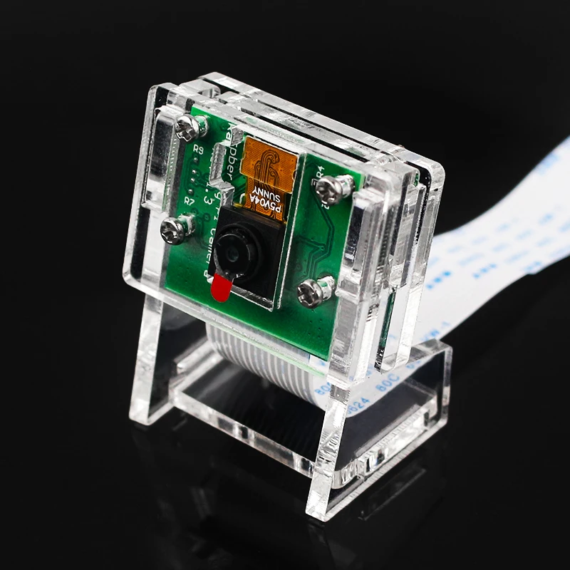 Acrylic Camera Holder Transparent Case for Raspberry Pi 3 OV5647 Mini Webcam Clear Case for Raspberry Pi Official Camera