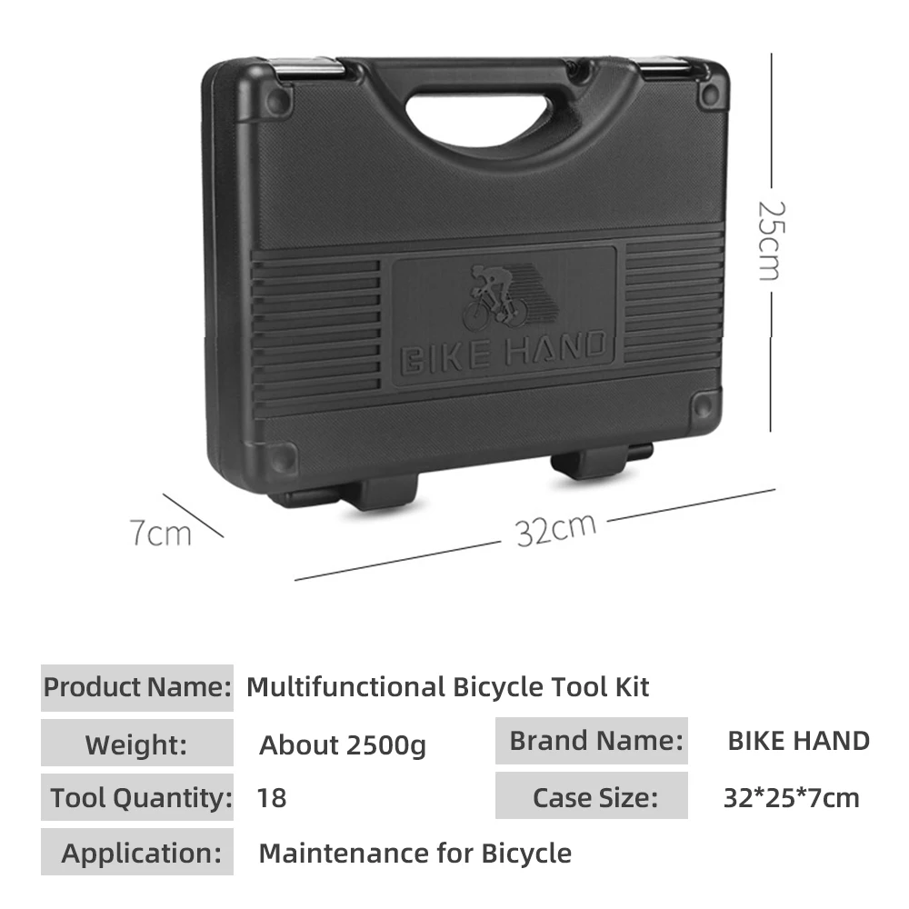 BIKEHAND Bicycle 18 in 1 Toolbox Professional Maintenance Service Tool Kit mtb road Bike Multi-function Repair Tools YC-728