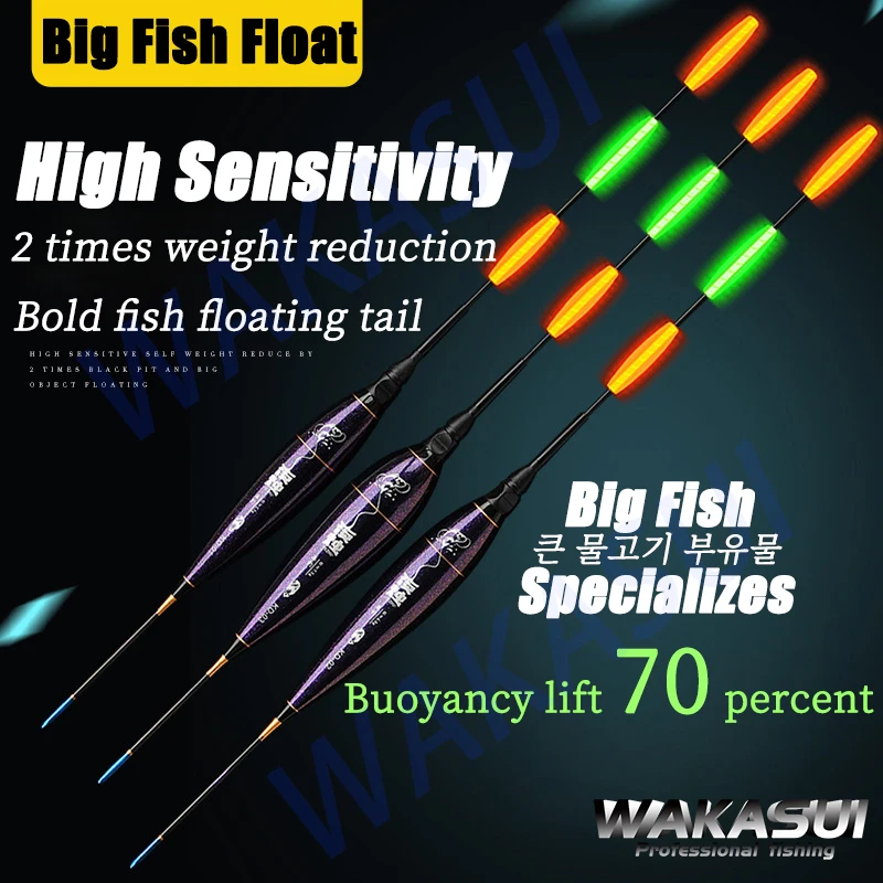 2022 New Big Carp Rocky Fishing Luminous Float +425 Battery Fishing Rods Float High Sensitivity Striped-Bass Outdoor Accessories