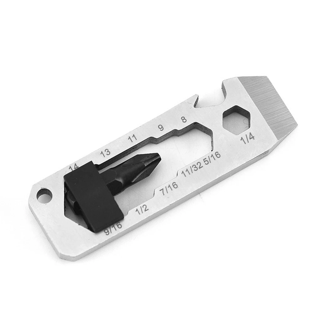 Stainless Steel Outdoor Multi-function Small Tool, Camping Supplies, Cross Batch, Wrench Bottle Opener, Tactical Edc Tool