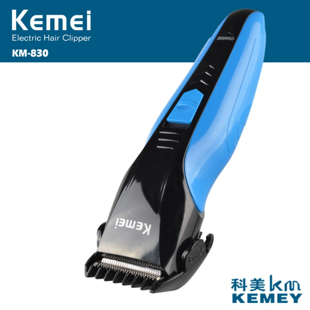 Kemei-cortadora de pelo eléctrica para hombre, máquina de afeitar con cuchilla de titanio, afeitadora de barba