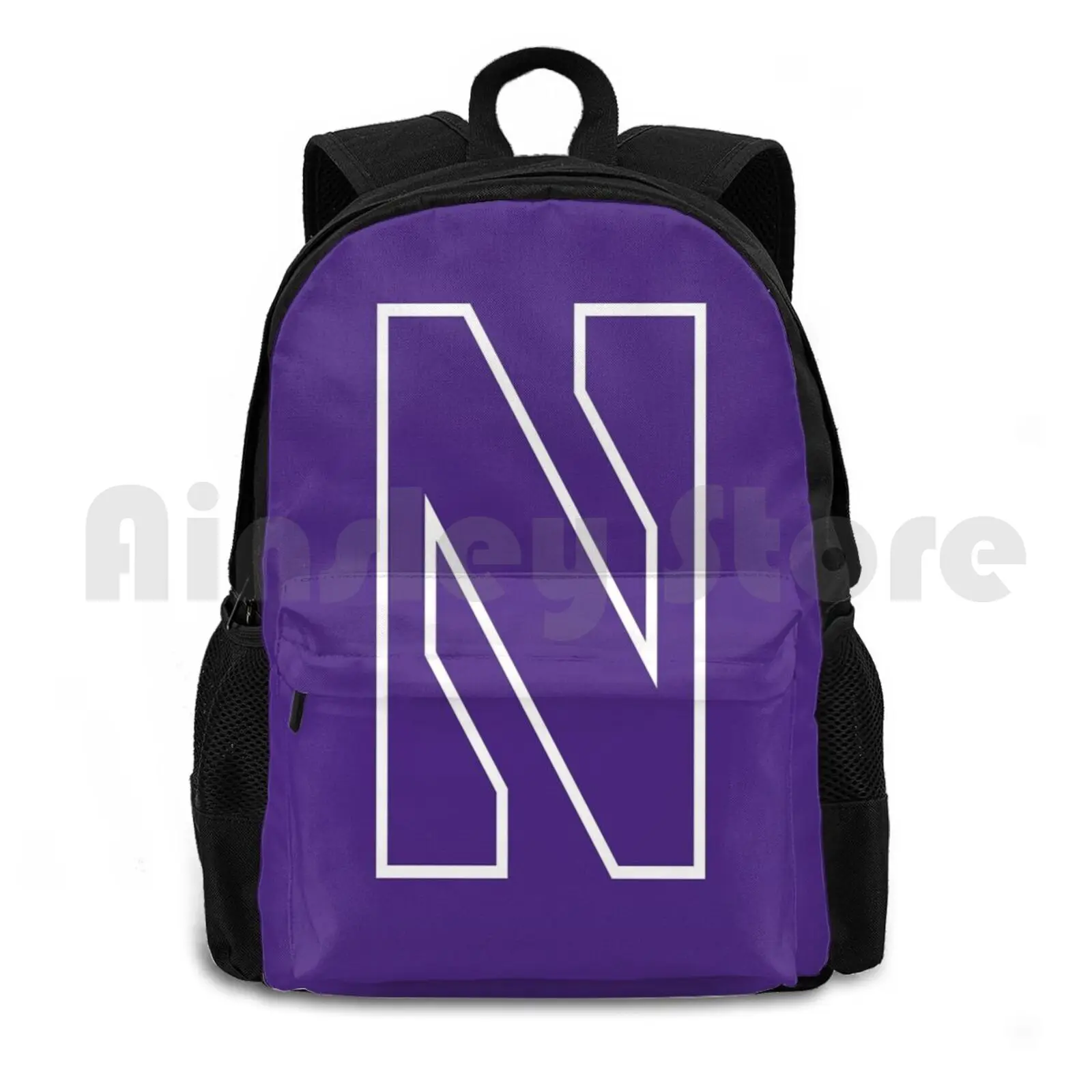 Wildcats-Northwestern Outdoor Hiking Backpack Riding Climbing Sports Bag East West Nort South Conference Side Basket Basketball