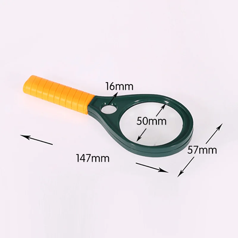 4pcs 3X 6X Magnifier Dual Lens Handheld Racket Type Magnifying Glass