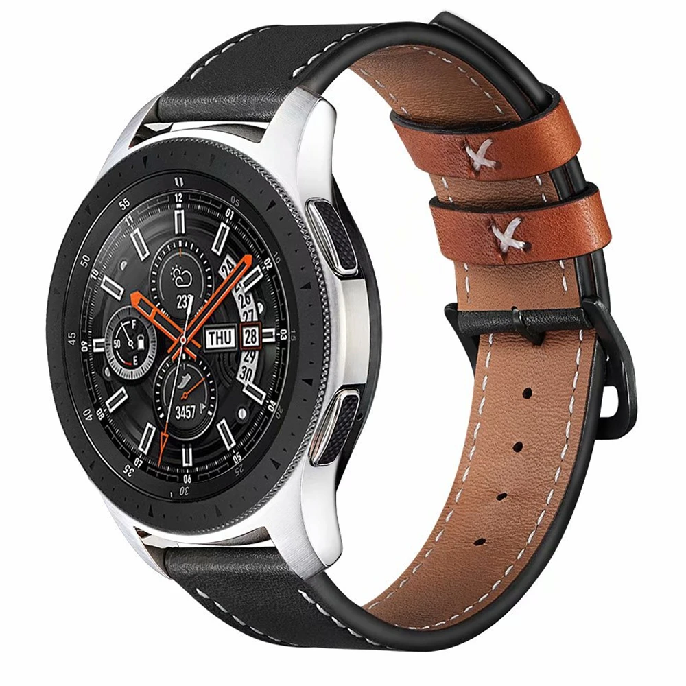 

20mm watch correa Compatible for Galaxy Watch 42mm/Active 2/Gear S2/Huawei watch 2/Amazfit bip Watch Band Leather Bracelet belt