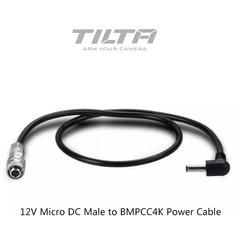 TILTA 12V Micro DC 3.5*1,35mm Männlichen zu BMPCC 4K/6K Power Kabel Power BMPCC 4K 6K kamera von seite griff seite fokus GRIFF KABEL – Detail 2