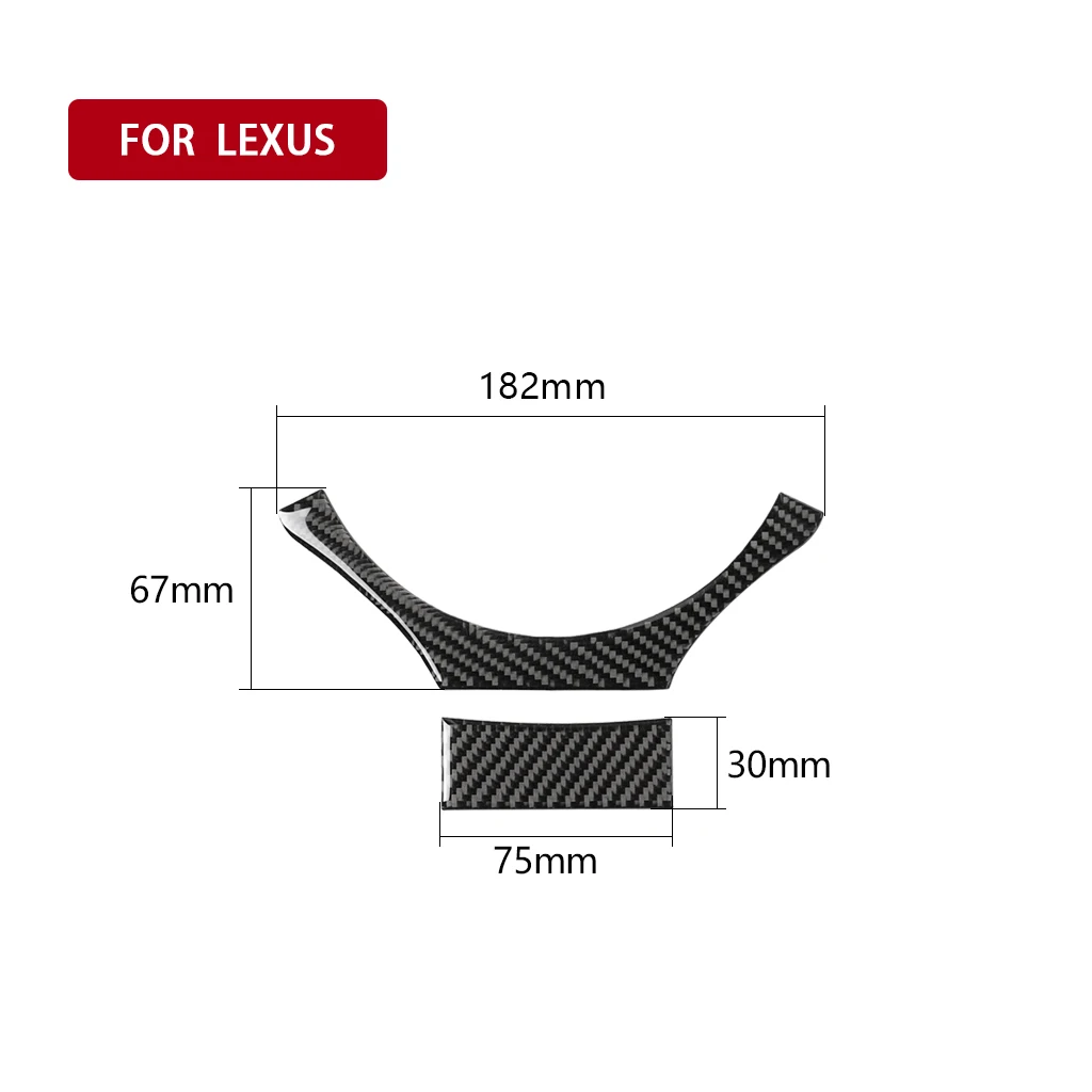Carbon fiber Steering wheel U type cover trim Car Interior Accessories For Lexus NX200T 200 300h 2014-2019 view 5