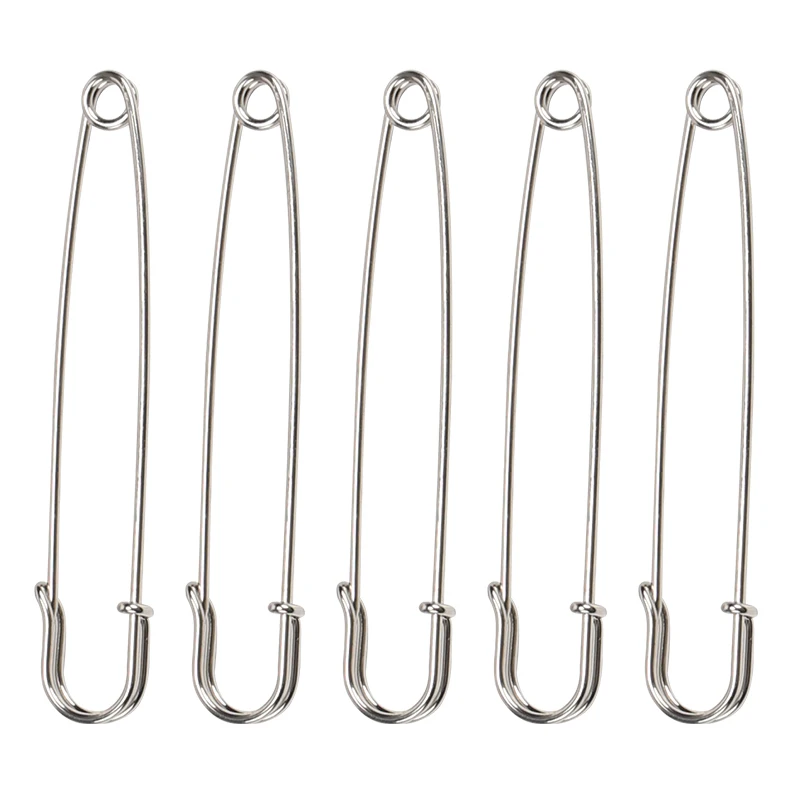 5.5 7.5 10cm Large Silver Metal Safety Pins brooch Shawl sweater buckle Wool weaving Tools Materials Sewing Needles Tools