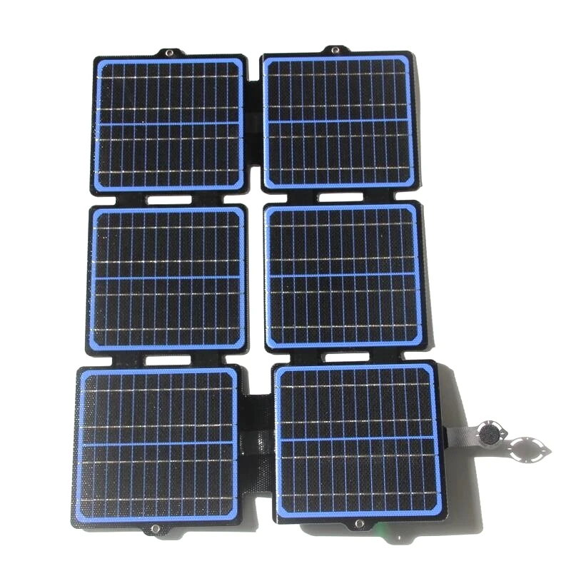 

BUHESHUI 30W ETFE Solar Panel Charger Dual USB5V&DC12V Output For Mobile Phones 12V Battery Light System Waterproof