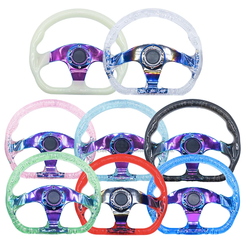 Sports steering wheel 13inch 330mm transparent racing steering wheel acrylic ordinary racing steering wheel