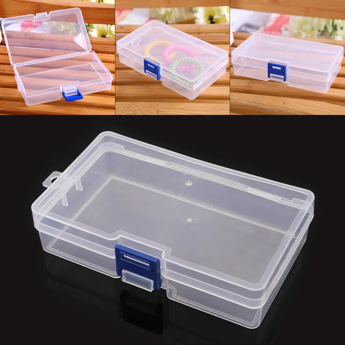 

Transparent PP Portable Multipurpose Organizer Container Storage Box Fit for Household Daily /Cosmetic/Jewelry/Tool Parts