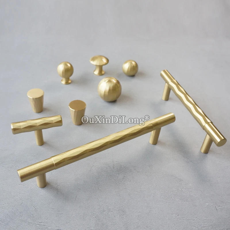 New 2PCS Pure Brass European Furniture Handles Drawer Pulls Cupboard Wardrobe Kitchen Shoe TV Wine Cabinet Pulls Handles & Knobs