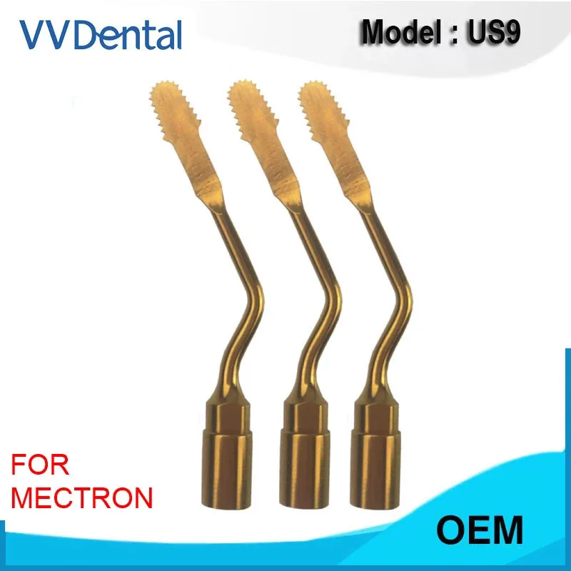 VV Dental 3-teilige Piezo-Chirurgiespitzen US9 Dentalwerkzeuge für Woodpecker Mectron Handstück Professionelles Knochenschneidemesser für die Zahnmedizin – Detail 1