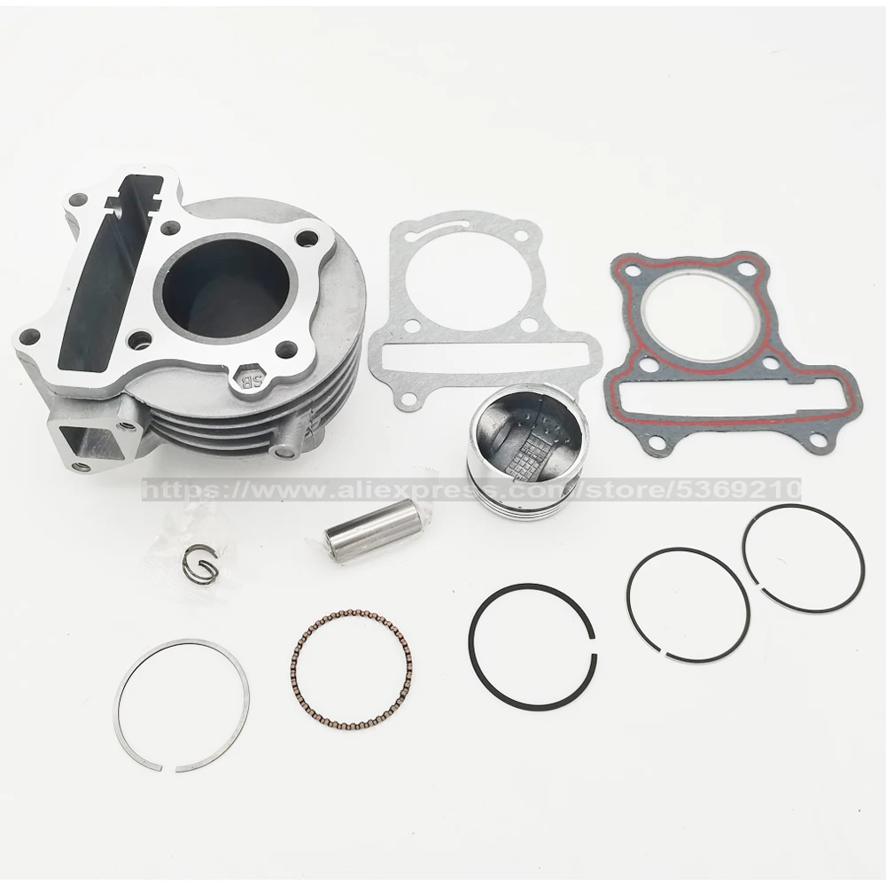 GY6 50CC-100CC GY6 60CC 39 44 47 50MM Big Bore Kit / Cylinder Piston Ring Gasket Set for 139QMB 4 stroke Scooter Moped ATV