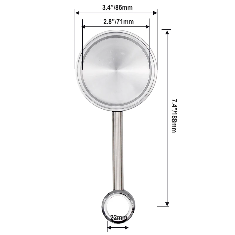 مشروع ماكينة البيرة حامل التسمية المستديرة 7.4 "L x 3.4" Diam. صالح G 5/8 "الاتحاد الأوروبي البيرة صنبور #2